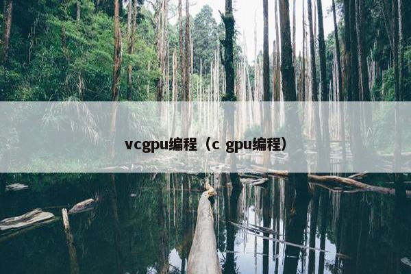 vcgpu编程（c gpu编程）