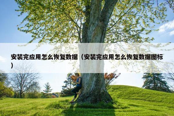 安装完应用怎么恢复数据（安装完应用怎么恢复数据图标）