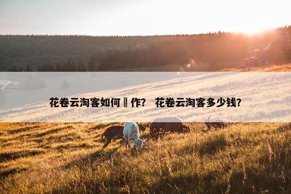 花卷云淘客如何運作？ 花卷云淘客多少钱？