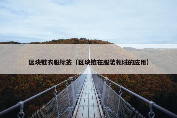 区块链衣服标签（区块链在服装领域的应用）
