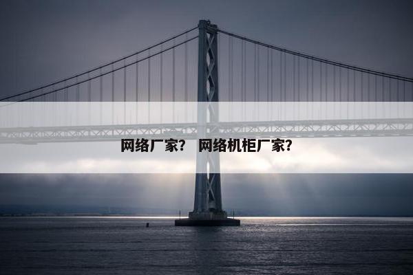 网络厂家？ 网络机柜厂家？