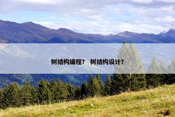 树结构编程？ 树结构设计？