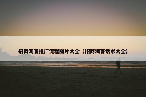 招商淘客推广流程图片大全（招商淘客话术大全）