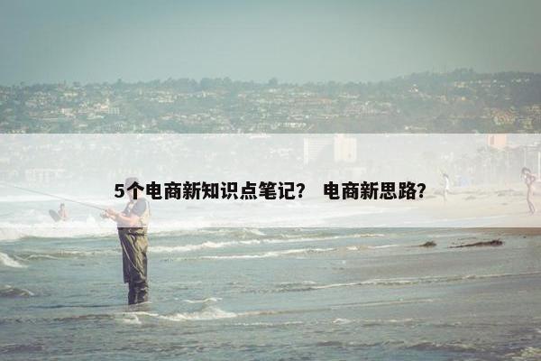 5个电商新知识点笔记？ 电商新思路？