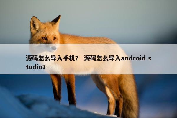 源码怎么导入手机？ 源码怎么导入android studio？