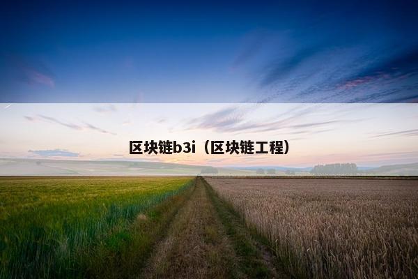 区块链b3i（区块链工程）