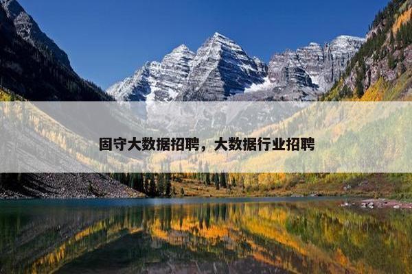 固守大数据招聘，大数据行业招聘