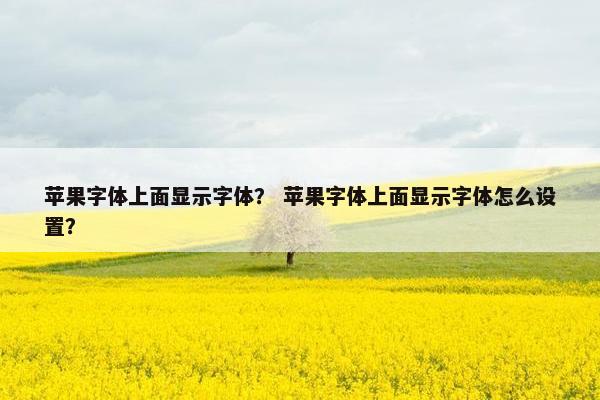 苹果字体上面显示字体？ 苹果字体上面显示字体怎么设置？