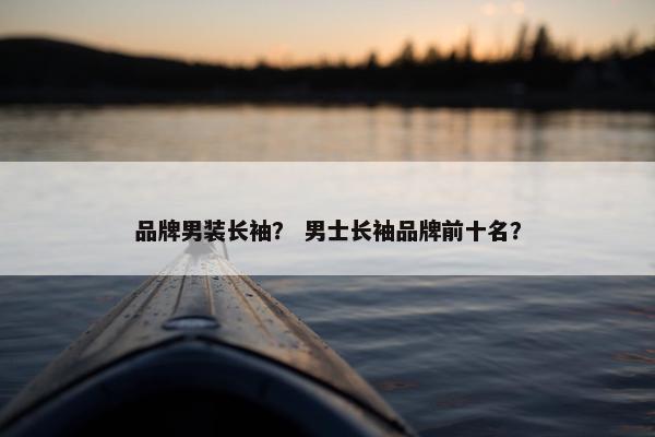 品牌男装长袖？ 男士长袖品牌前十名？