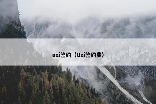 uzi签约（Uzi签约费）