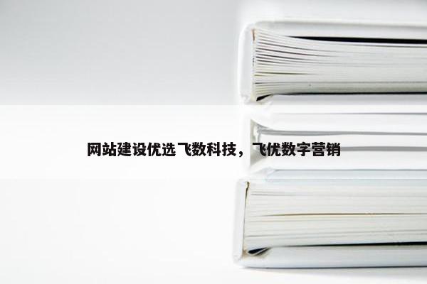 网站建设优选飞数科技，飞优数字营销
