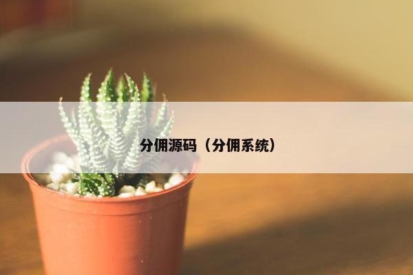 分佣源码（分佣系统）