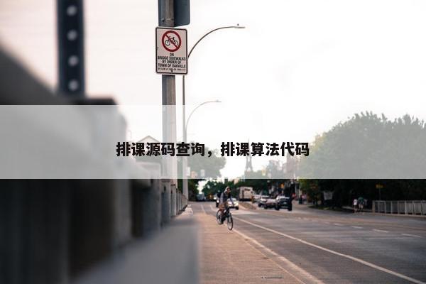 排课源码查询，排课算法代码