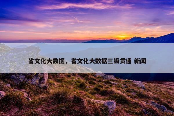 省文化大数据，省文化大数据三级贯通 新闻