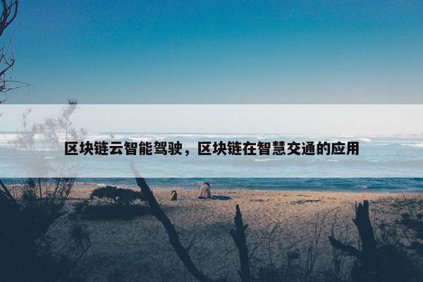 区块链云智能驾驶，区块链在智慧交通的应用