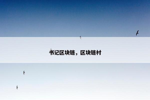 书记区块链，区块链村