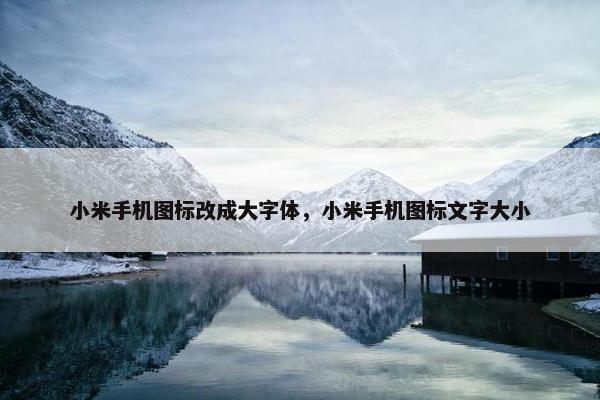 小米手机图标改成大字体，小米手机图标文字大小