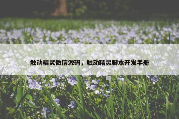 触动精灵微信源码，触动精灵脚本开发手册