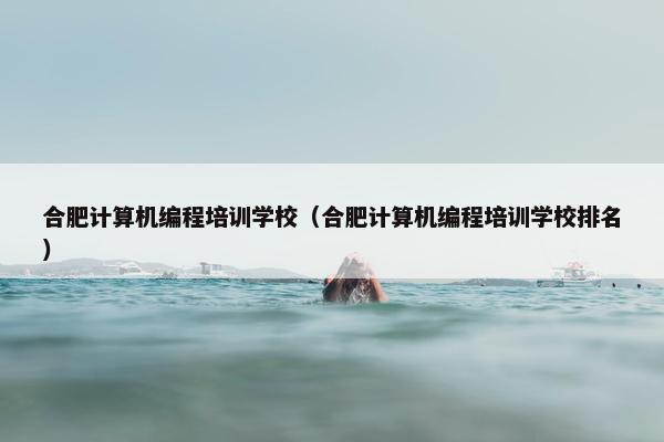 合肥计算机编程培训学校（合肥计算机编程培训学校排名）