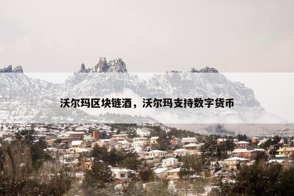 沃尔玛区块链酒，沃尔玛支持数字货币