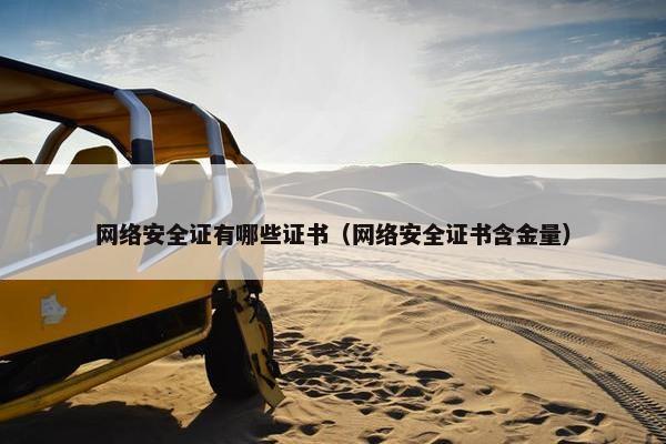 网络安全证有哪些证书（网络安全证书含金量）