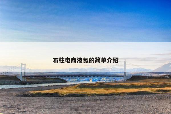 石柱电商液氮的简单介绍