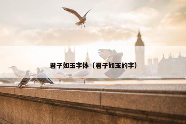 君子如玉字体（君子如玉的字）