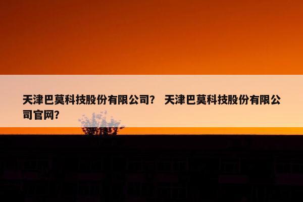 天津巴莫科技股份有限公司？ 天津巴莫科技股份有限公司官网？