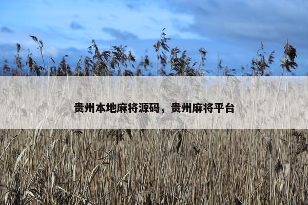 贵州本地麻将源码，贵州麻将平台