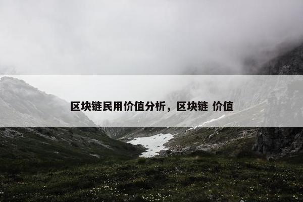 区块链民用价值分析，区块链 价值