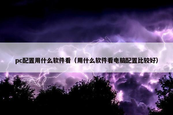 pc配置用什么软件看（用什么软件看电脑配置比较好）