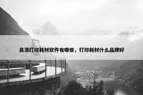 高清打印耗材软件有哪些，打印耗材什么品牌好