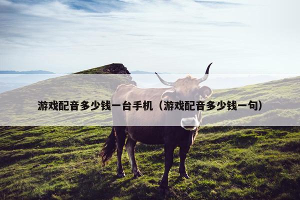 游戏配音多少钱一台手机（游戏配音多少钱一句）