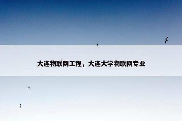 大连物联网工程，大连大学物联网专业