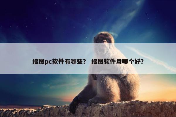 抠图pc软件有哪些？ 抠图软件用哪个好？