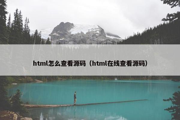 html怎么查看源码（html在线查看源码）