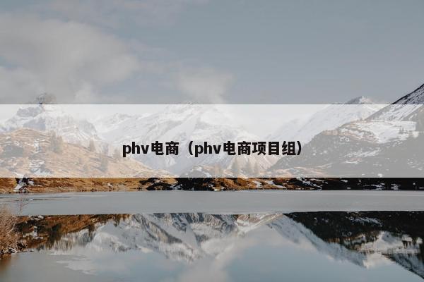phv电商（phv电商项目组）