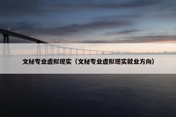 文秘专业虚拟现实（文秘专业虚拟现实就业方向）