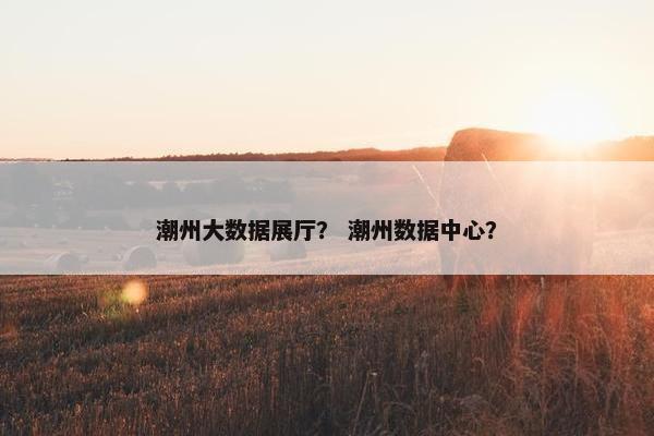 潮州大数据展厅？ 潮州数据中心？
