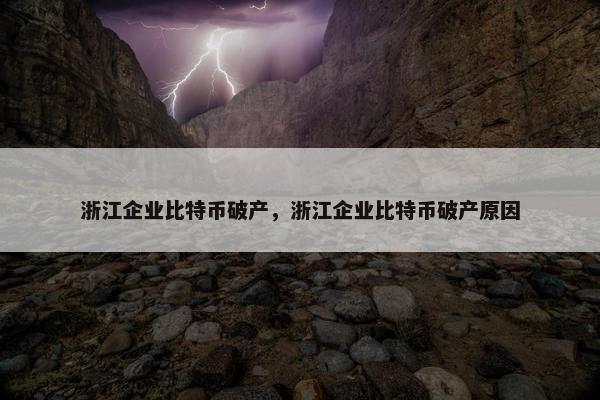 浙江企业比特币破产，浙江企业比特币破产原因