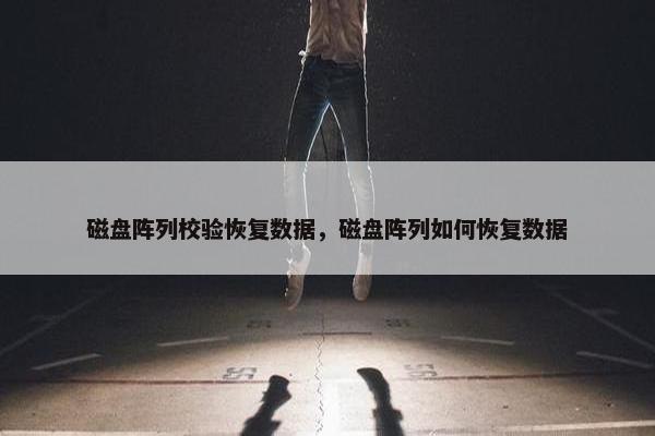 磁盘阵列校验恢复数据，磁盘阵列如何恢复数据