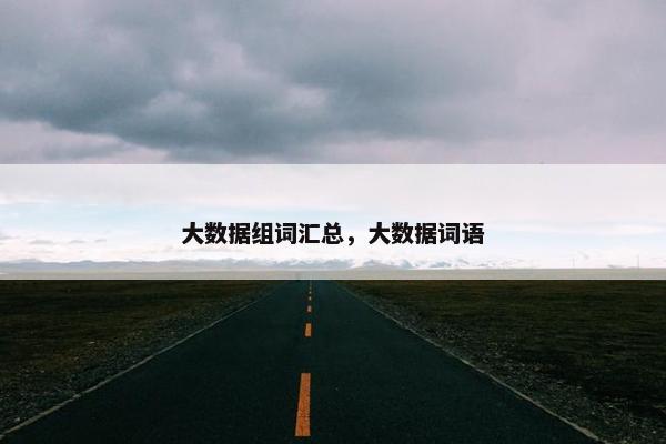 大数据组词汇总，大数据词语