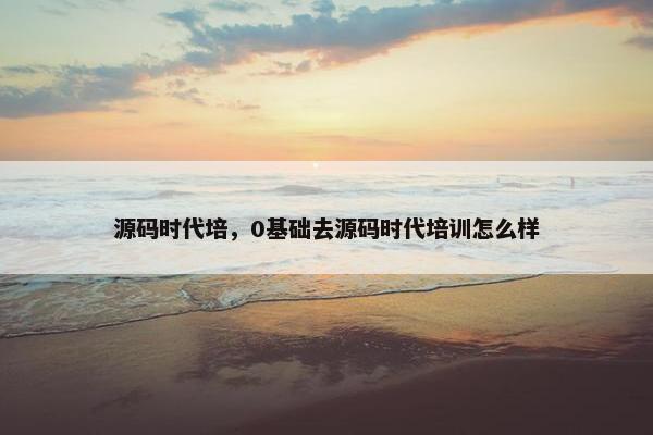 源码时代培，0基础去源码时代培训怎么样