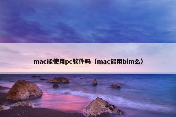 mac能使用pc软件吗（mac能用bim么）