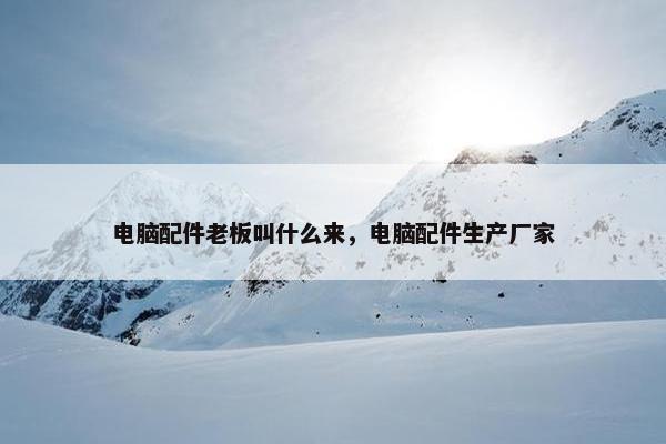 电脑配件老板叫什么来，电脑配件生产厂家