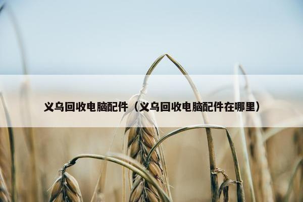 义乌回收电脑配件（义乌回收电脑配件在哪里）