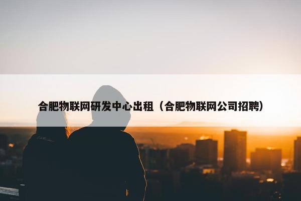 合肥物联网研发中心出租（合肥物联网公司招聘）