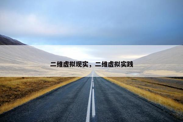 二维虚拟现实，二维虚拟实践