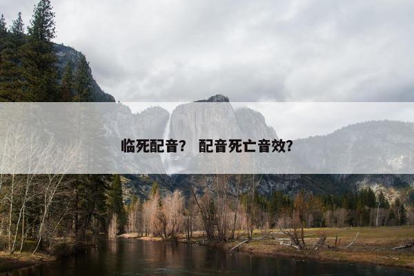 临死配音？ 配音死亡音效？