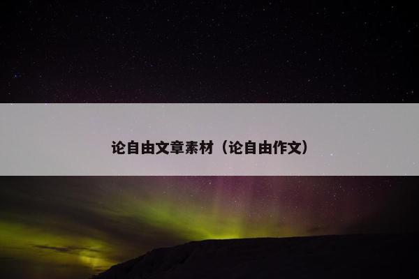 论自由文章素材（论自由作文）